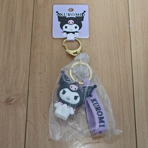Sanrio Kuromi Keychain with Pink and Black Accents
